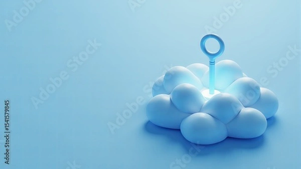 Obraz Cloud Computing Key Concept Illustration