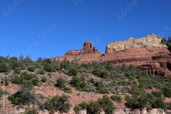 Obraz Sedona Red Rock Formations and Blue Sky