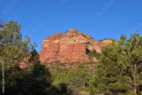 Obraz Sedona Red Rock Formations and Blue Sky