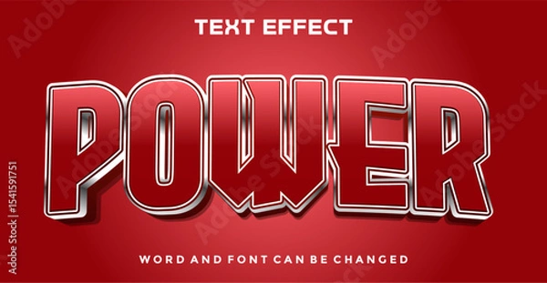 Fototapeta Power editable text effect