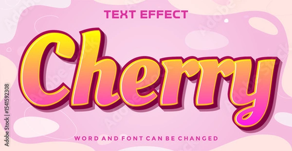 Fototapeta Cherry editable text effect