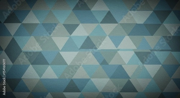 Obraz Tones of Tranquility Blue  Gray Triangles