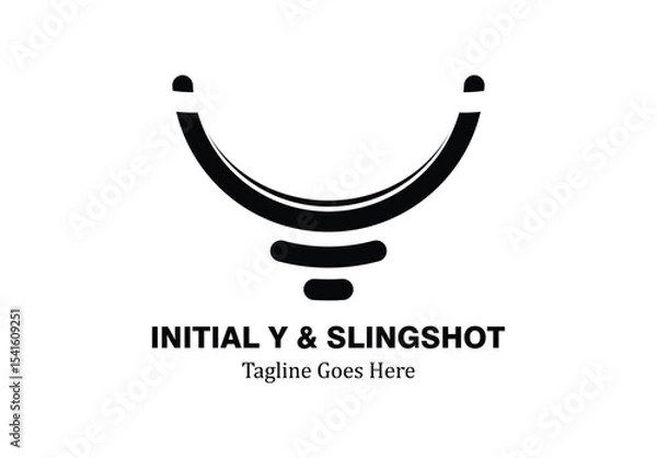 Obraz Initial letter Y logo with a slingshot shape