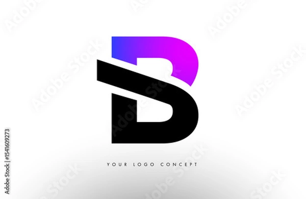 Fototapeta Letter B Logo design. B icon vector with creative look