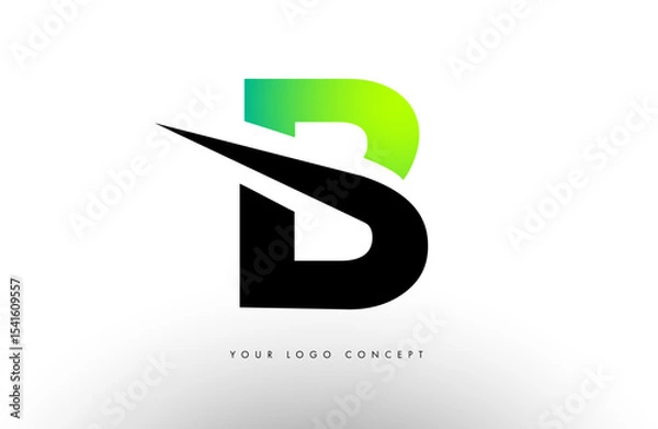 Fototapeta Letter B Logo design. B icon vector with creative look