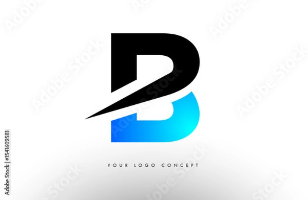 Fototapeta Letter B Logo design. B icon vector with creative look