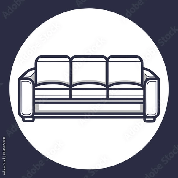 Obraz Sofa icon in minimal style