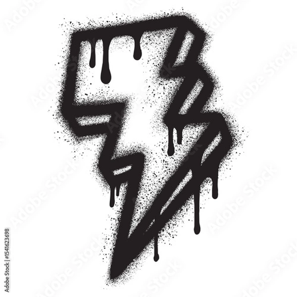 Fototapeta Spray Painted Graffiti lightning Sprayed isolated with a white background.