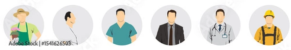 Obraz profile users of different occupation people avatar