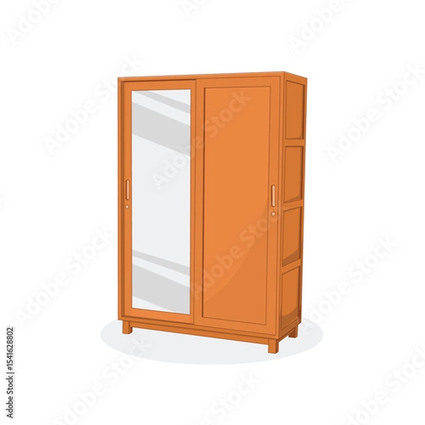 Fototapeta Wardrobe vector art, graphic icon illustration