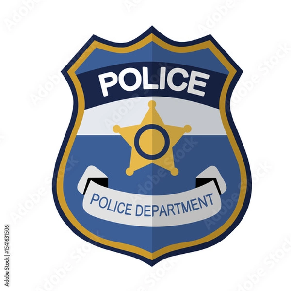Obraz Police Badge Vector - Law Enforcement Shield
