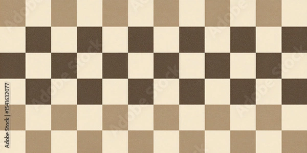 Obraz Beige and brown checkered pattern suitable for textile design, upholstery, wallpaper, packaging, backgrounds, and home decor projects.