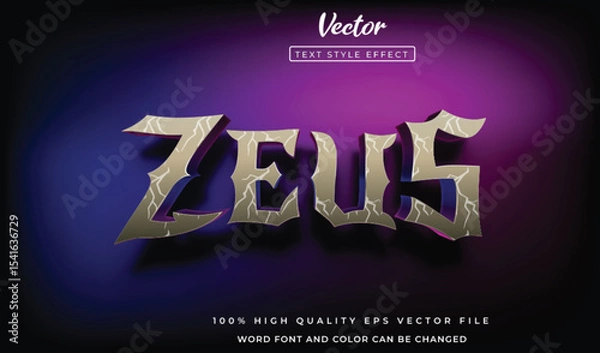 Fototapeta Zeus text effect