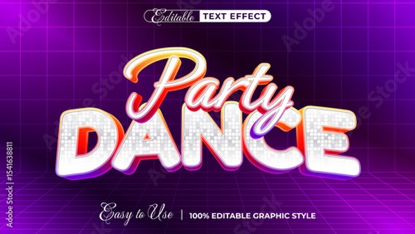 Obraz party dance - Editable Text Effect, Font Style