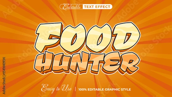 Obraz food hunter - Editable Text Effect, Font Style