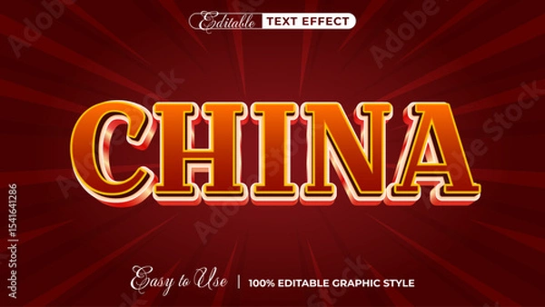Obraz china - Editable Text Effect, Font Style