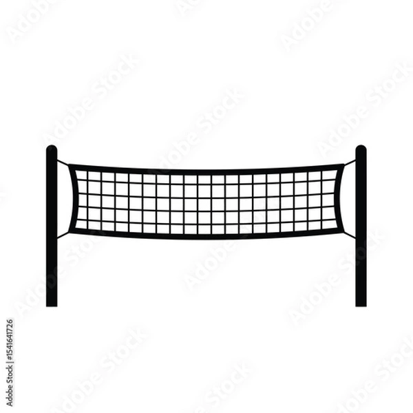 Fototapeta Black Silhouette Beach Volleyball Net Icon vector