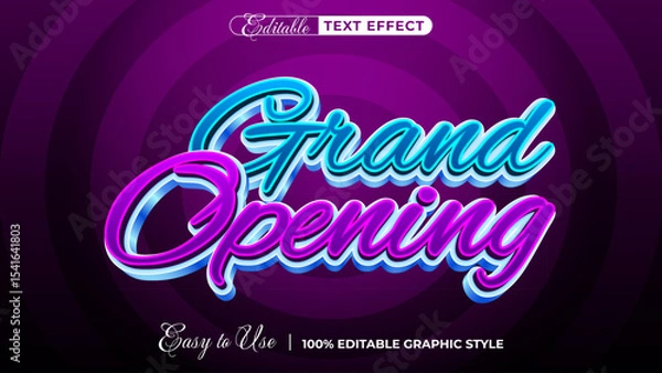Obraz Grand opening - Editable Text Effect, Font Style