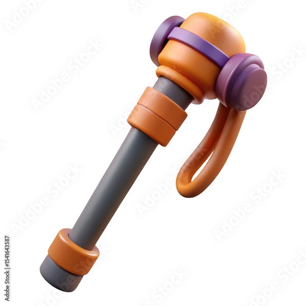 Fototapeta 3d render hiking stick isolated on transparent background