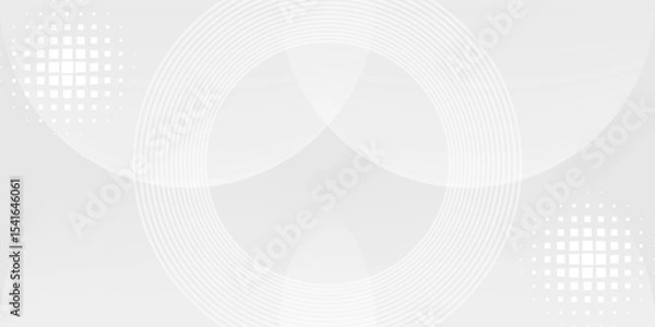 Obraz Abstract grey background with dynamic circle lines. vector illustration