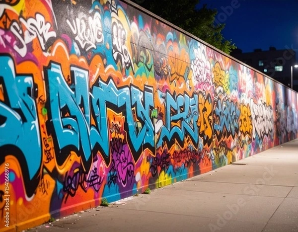 Obraz Urban graffiti wall detail
