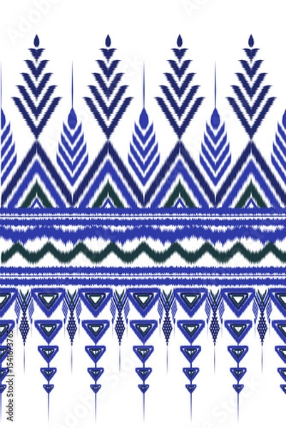 Fototapeta Abstract geometric Ikat pattern seamless.
