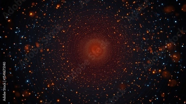 Fototapeta A radiant spiral into a cosmic abyss, symbolizing the infinite expanse of the universe and the journey into the unknown.