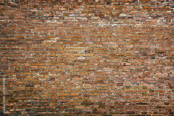 Obraz loft background of red stone blocks, rustic brick wall
