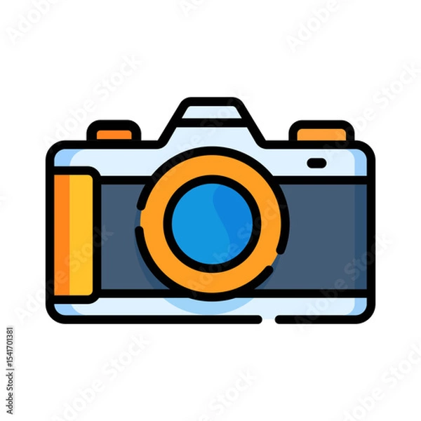 Fototapeta Vector color camera icon, logo.