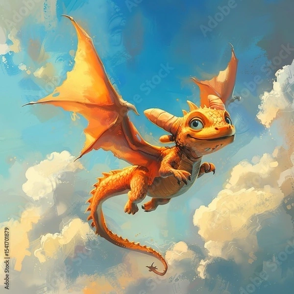 Obraz dragon in the sky