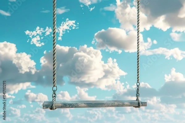 Obraz swing on the sky background