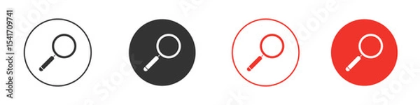 Fototapeta Search icon Logos. Flat Vector Icon Design Template