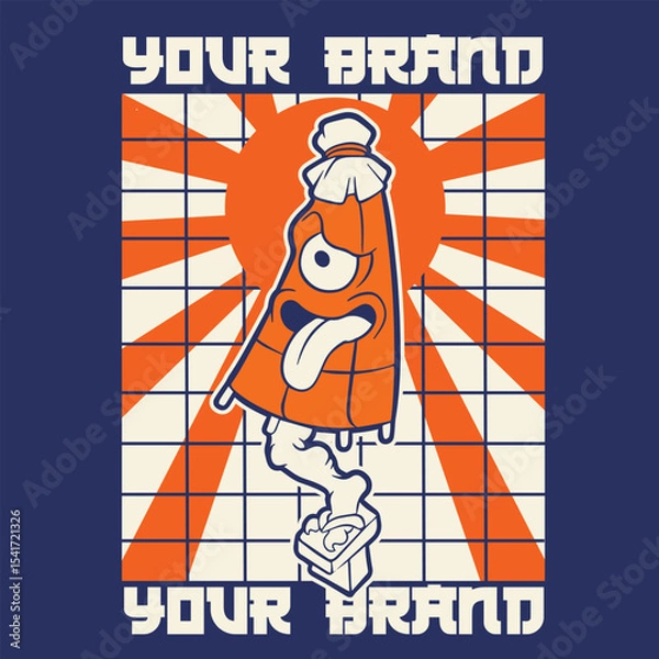 Obraz Vector image of Japanese demon Kasa-obake.	