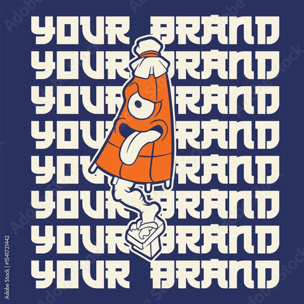 Obraz Vector image of Japanese demon Kasa-obake.	