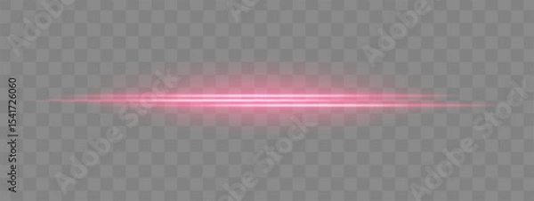 Fototapeta Dual red horizontal light beams with soft glow and motion blur on transparent background. Futuristic energy streak ideal for UI design, sci-fi overlays, or speed effects.