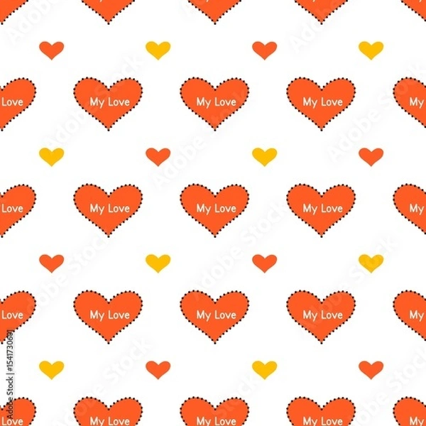 Fototapeta seamless pattern with hearts