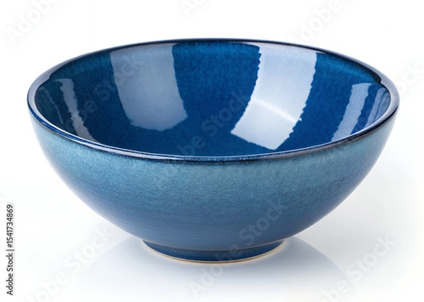 Obraz Ceramic Bowl: A close-up, studio shot of a captivating, glossy ceramic bowl, showcasing its elegant form and captivating color. The simple yet striking design embodies minimalist elegance.