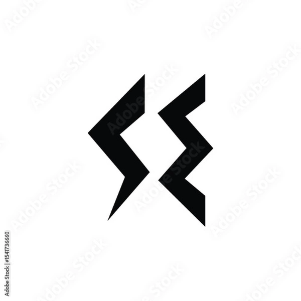 Fototapeta SE monogram logo design letter text name symbol monochrome logotype alphabet character simple logo