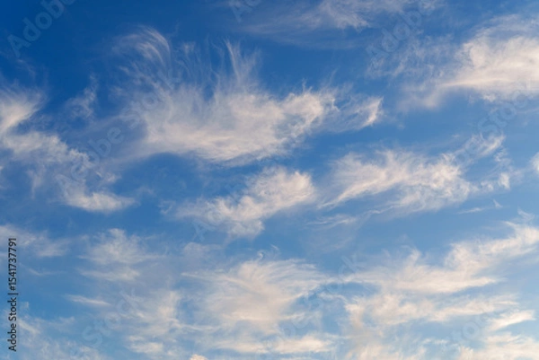 Fototapeta Blue sky with cirrus clouds