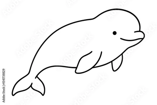 Obraz Beluga Whale Sketch Vector