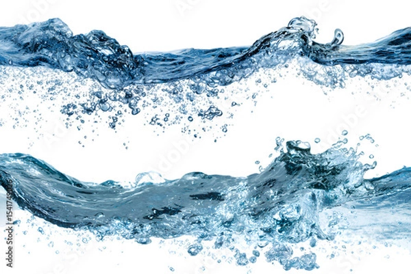 Fototapeta 4k water splash effect element on white background transparent, png, dicut