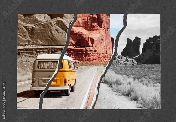 Obraz Torn Paper Photo Mockup