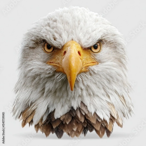 Obraz Majestic Eagle with Fierce Gaze: A Close-Up Wildlife Photography Masterpiece