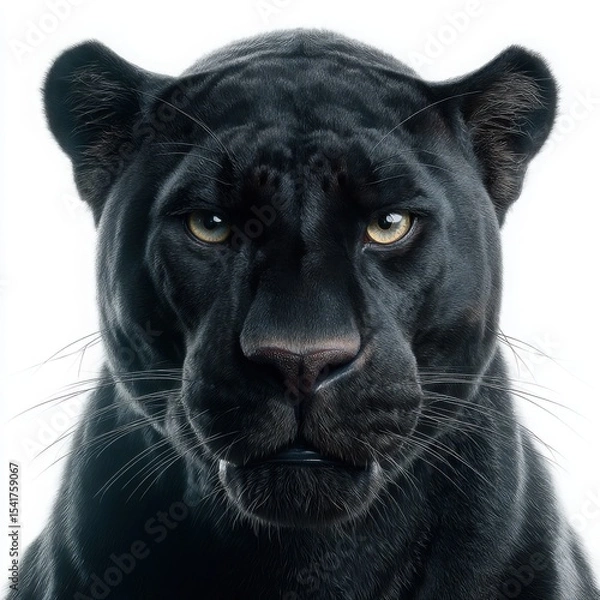 Obraz Majestic Black Panther: Mysterious Feline Elegance and Intense Predatory Gaze