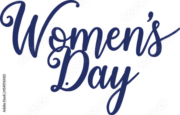 Fototapeta Elegant cursive women's day text graphic
