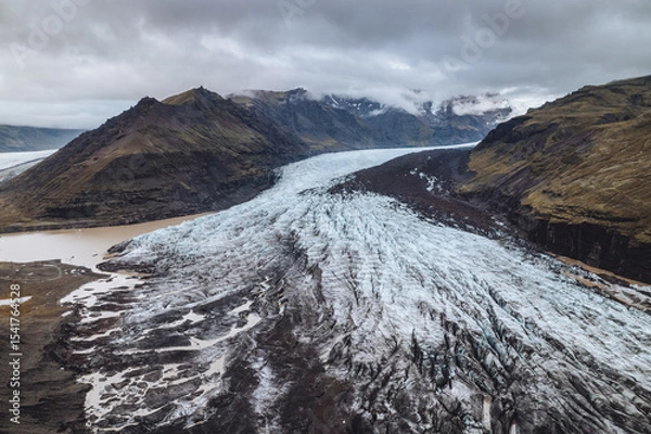 Obraz Glacier in Iceland-view from a drone