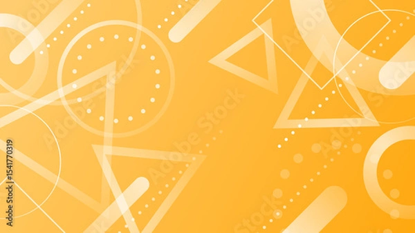 Obraz ランダムな幾何学模様でオレンジ色の背景素材