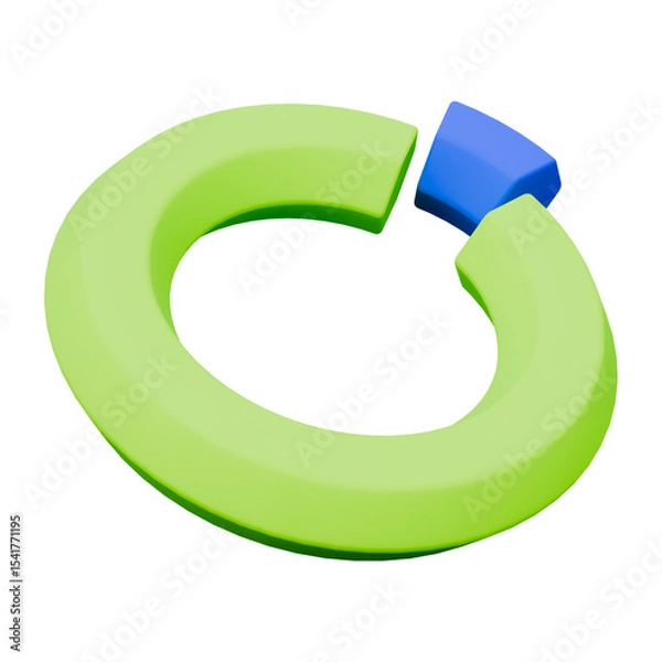 Obraz Green and purple chart business presentation 3d icon