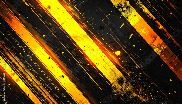 Obraz 黄色と黒のスタイリッシュなグラフィック背景