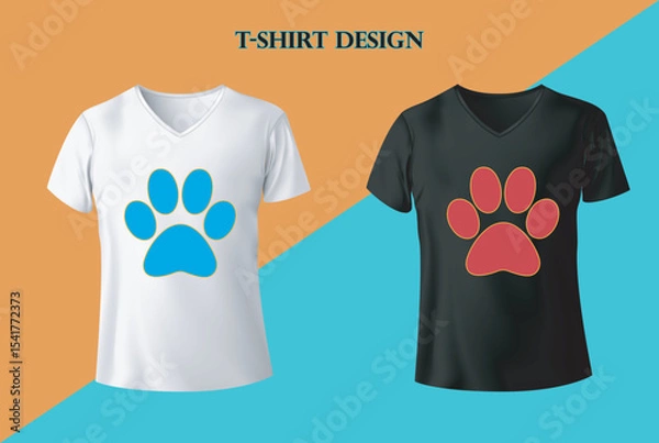 Obraz Creative Cat Design T Shirt Vector